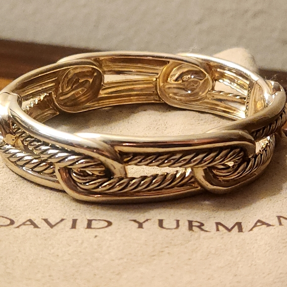 David Yurman | Diamond Labyrinth Link Bangle Bracelet - Size Medium - Picture 7 of 10